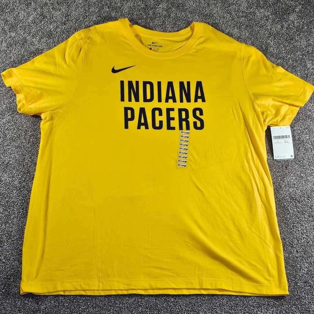 Nike Indiana Pacers T-Shirt Women XXL Yellow‎ NBA Style Gorpcore Sporty Fan Gear
